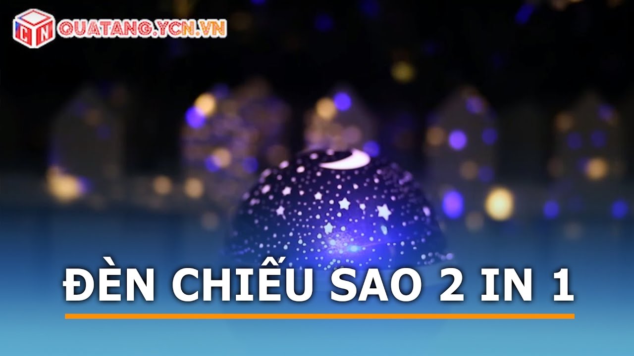 Đèn chiếu sao quà tặng trang trí phòng ngủ 2 trong 1