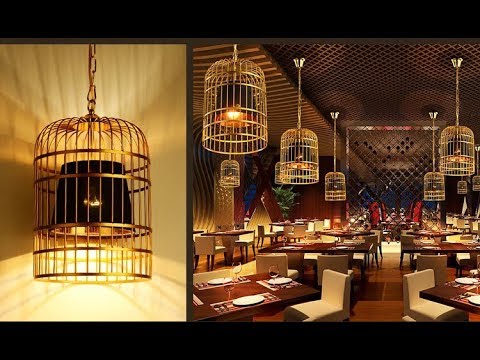 Đèn thả trần Bird Cage trang trí quán cafe độc đáo | Đèn thả trần nghệ thuật