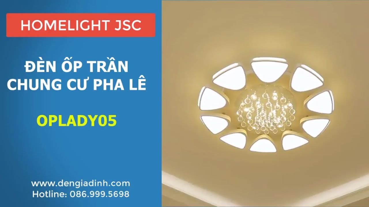 Đèn trang trí chung cư Homelight – Đèn ỐP trần chung cư – OPLADY04-10