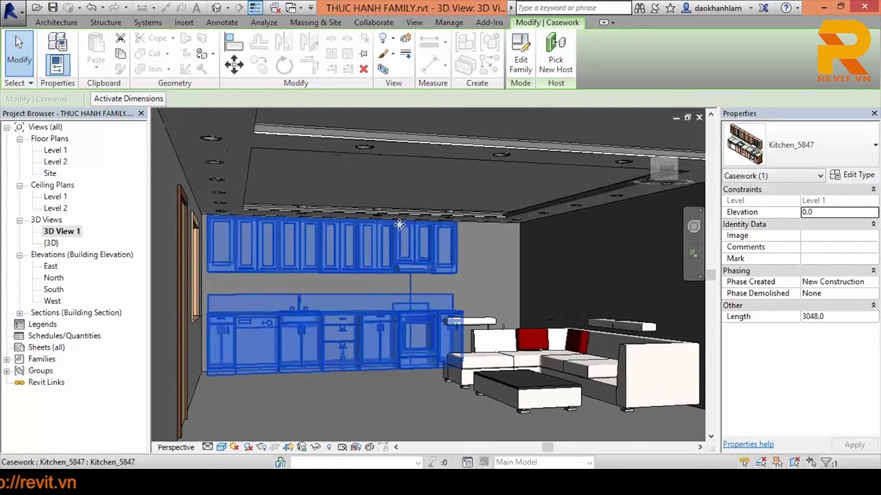 Bài 32. Bố trí đèn trần và render nội thất