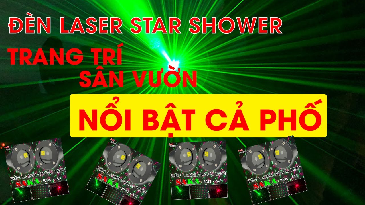 Đèn laser star shower trang trí sân vườn – ngoài trời