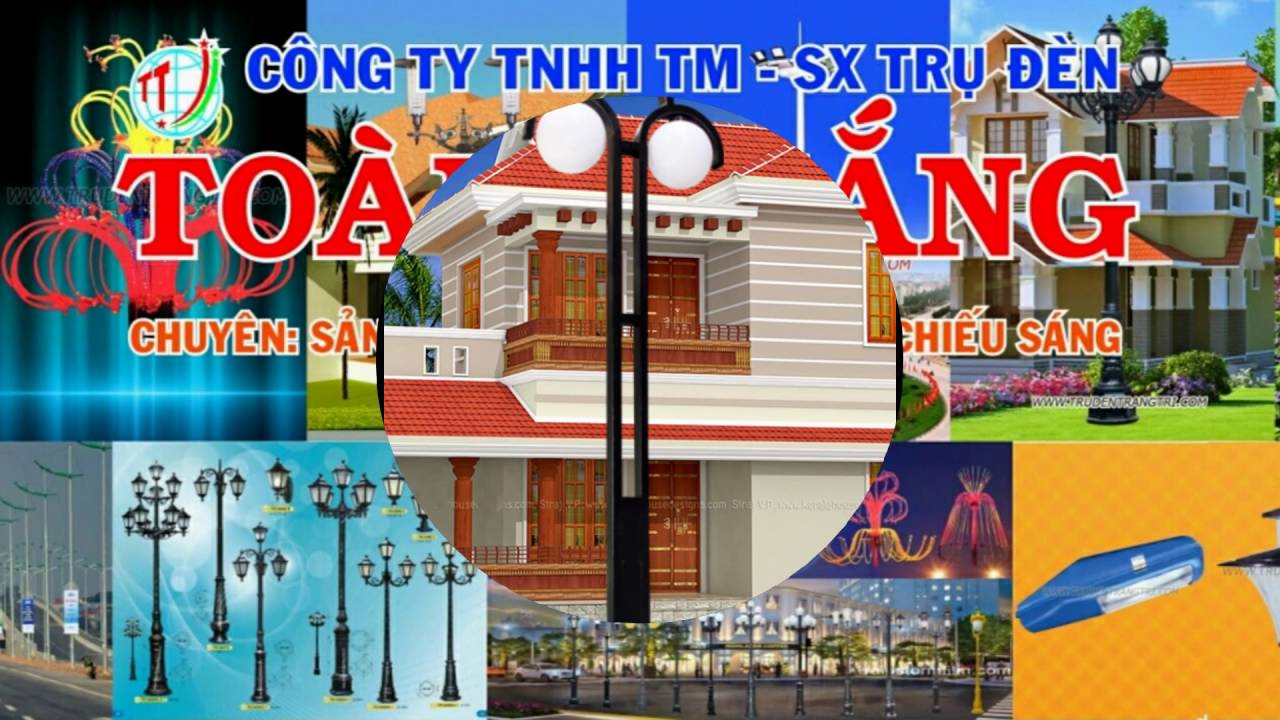 Trụ đèn trang trí sân vườn, chóa đèn cao áp