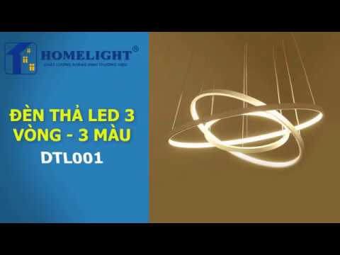 Đèn thả 3 vòng 3 màu – DTL001 – Đèn trang trí chung cư Homelight