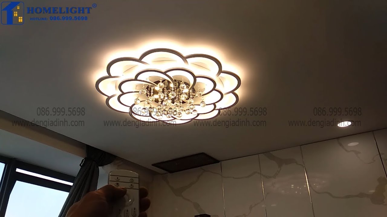 Đèn Ốp trần pha lê – OPLADY12-10 – Chung Cư Ecogreen – Đèn trang trí Homelight