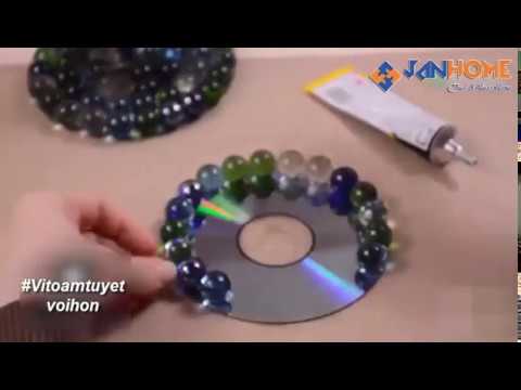 5 phút mỗi ngày cùng JANHOME – Trang trí phòng với đèn ngủ làm từ đĩa CD và viên bi