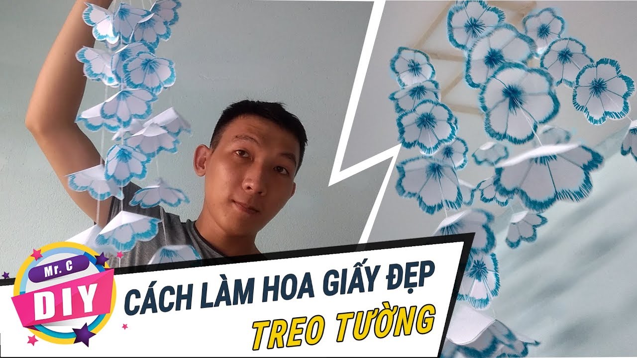 Làm hoa giấy treo tường trang trí Tết – Hanging Flowers | Diy Crafts