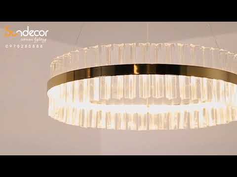 ĐÈN CHÙM PHA LÊ CAO CẤP TRANG TRÍ PHÒNG KHÁCH HIỆN ĐẠI GIÁ RẺ, ĐẸP BÓNG LED – GP098TT – SUNDECOR