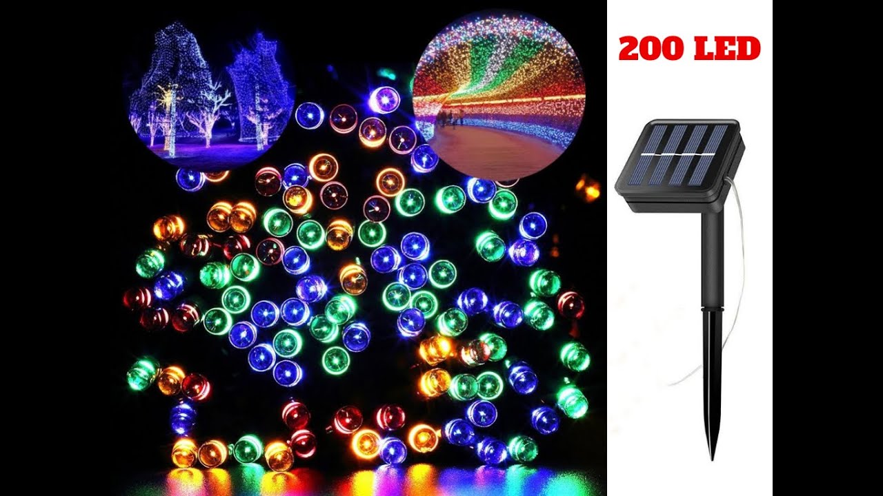 Combo 200 Bóng Đèn Led Trang Trí Năng Lượng Mặt Trời 20m