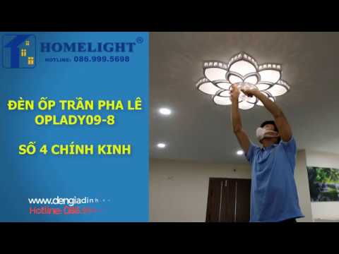 Đèn Đèn ốp trần pha lê Sen – OPLADY09-8 – Chung cư Sapphire Place – Đèn trang trí Homelight