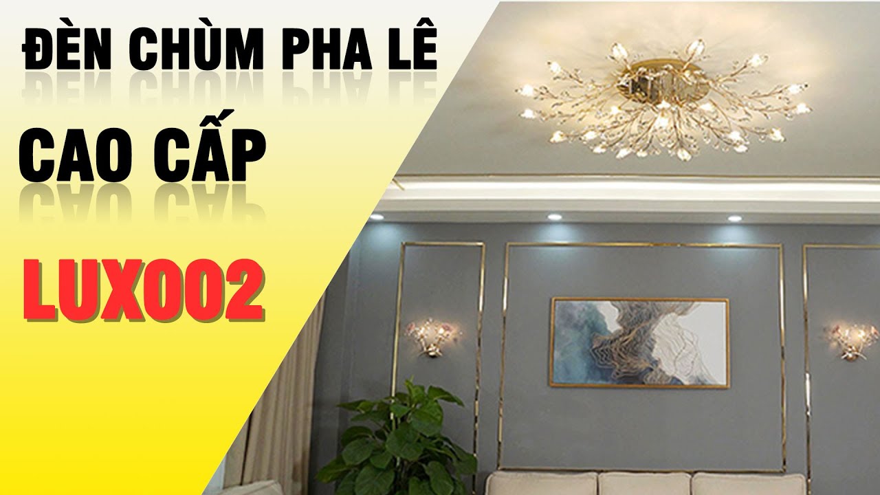 Đèn chùm pha lê cao cấp trang trí phòng khách tại Hà Nội – LUX002 – HOMELIGHT