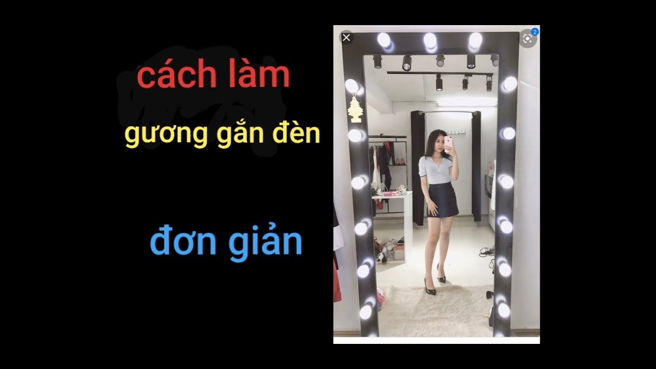 Tạo ra gương gắn đèn trang trí từ gỗ ghép công nghiệp. Đơn giản