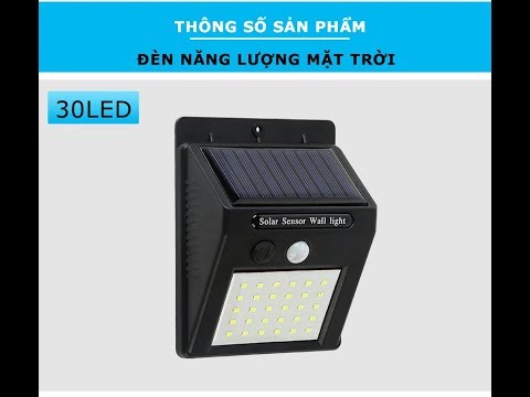 Đèn năng lượng mặt trời 30 led gắn tường