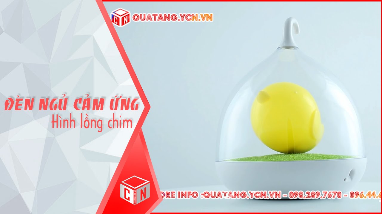 Đèn ngủ cảm ứng hình lồng chim độc đáo