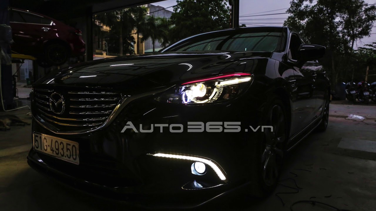 Độ đèn cho Mazda 6 Độ mí Led, Led viền nội thất và racechip cảm biến chân ga tại Auto365