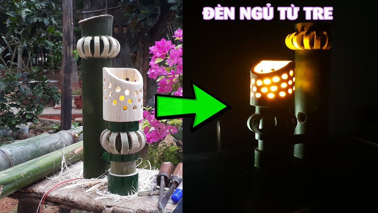 Đèn Ngủ Làm Bằng Tre Cực Đẹp (Making night lamp from bamboo DIY Craft ) Méo TV