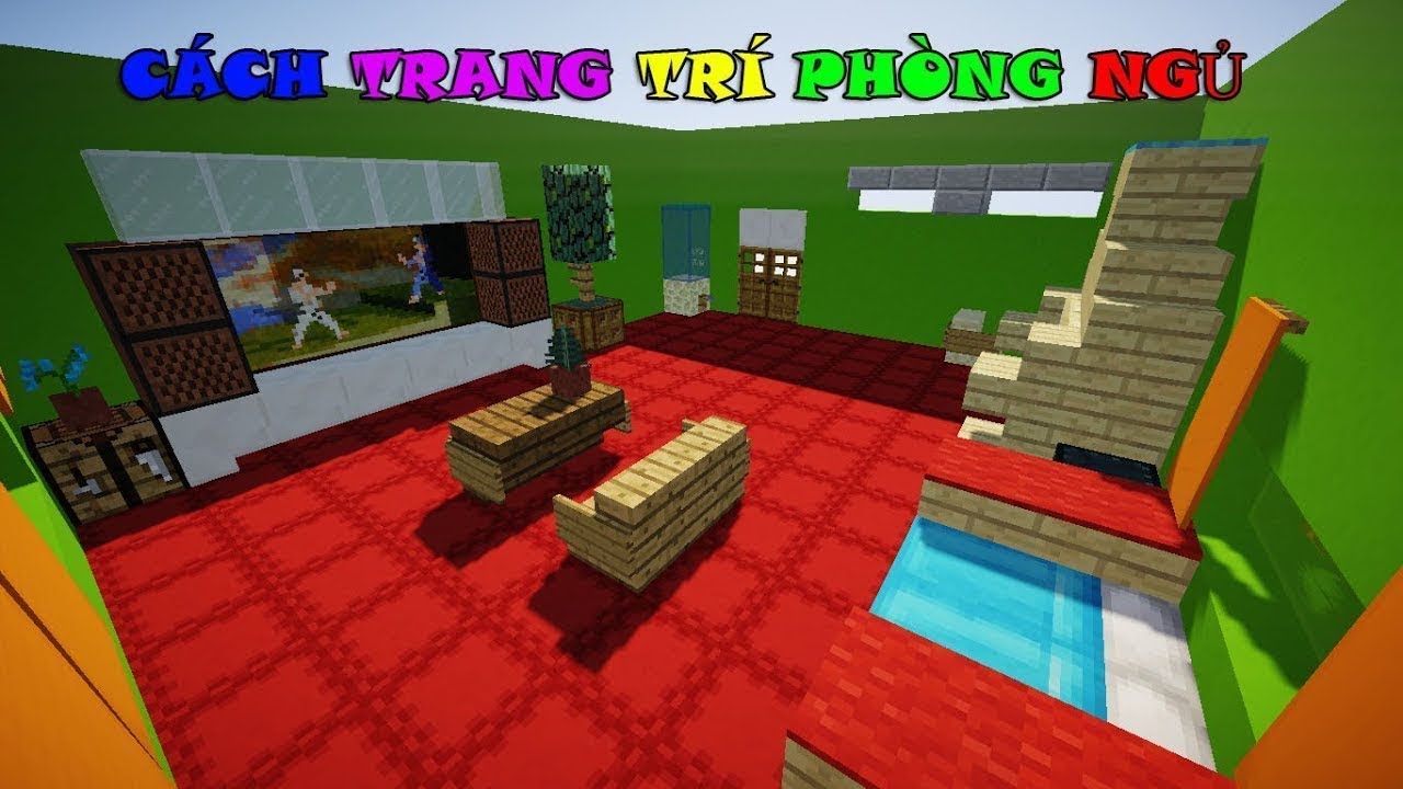 CÁCH TRANG TRÍ PHÒNG NGỦ ĐẸP NHẤT TRONG MINECRAFT !!