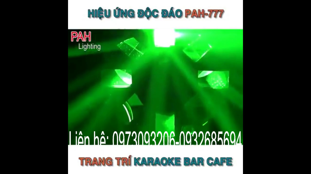 Đèn trang trí quán cafe bar H777 với các hiệu ứng sôi động led laser