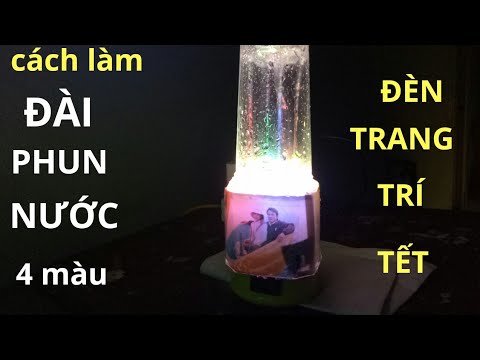 đèn trang trí tết siêu đẹp kết hợp đài phun nước mini  4 màu