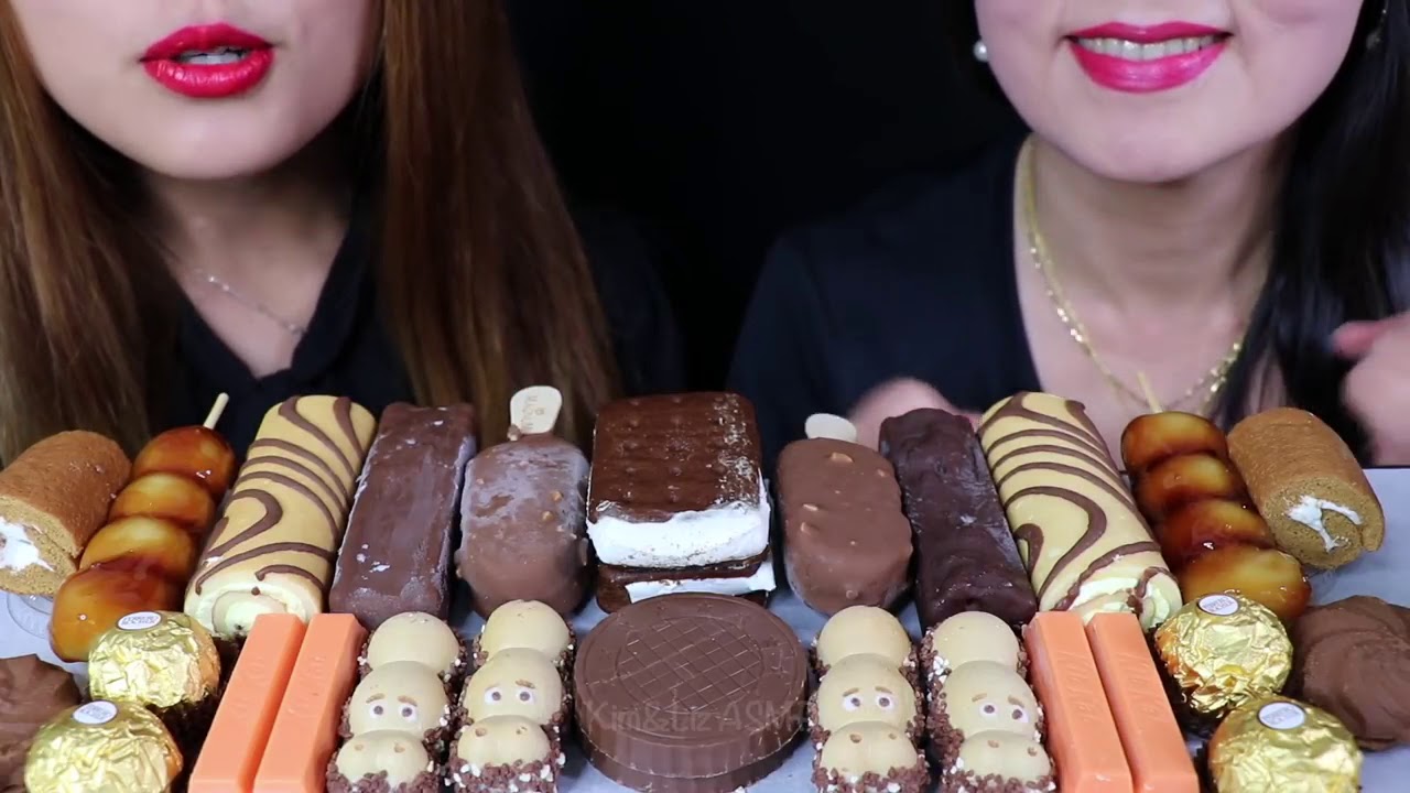 ASMR MUKBANG | Kim&Liz – Ăn Que Kem Socola 🍫 Món Tráng Miệng Tuyệt Vời!!!