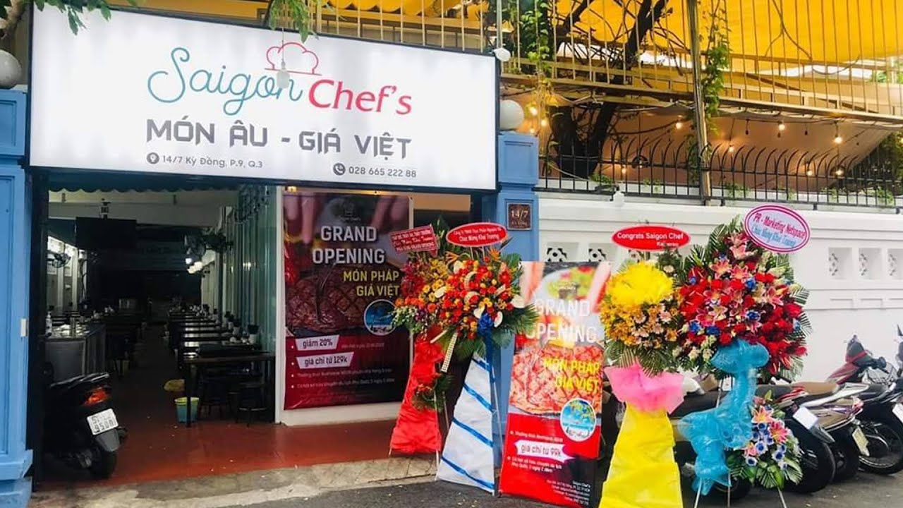 French restaurant in Saigon – Nhà hàng món Pháp – Giá việt – Khai trương Nhà hàng Âu Saigon Chef's