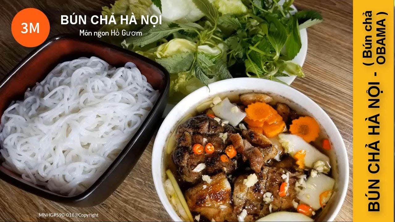 Món BÚN CHẢ HÀ NỘI cực chuẩn và CÁCH PHA NƯỚC CHẤM -by Mon ngon Ho Guom