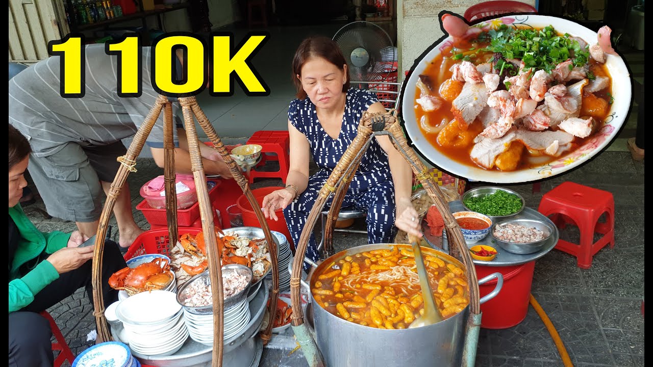 Gánh bánh canh cua 30 năm rẻ, ngon nhất Sài Gòn 110k/tô