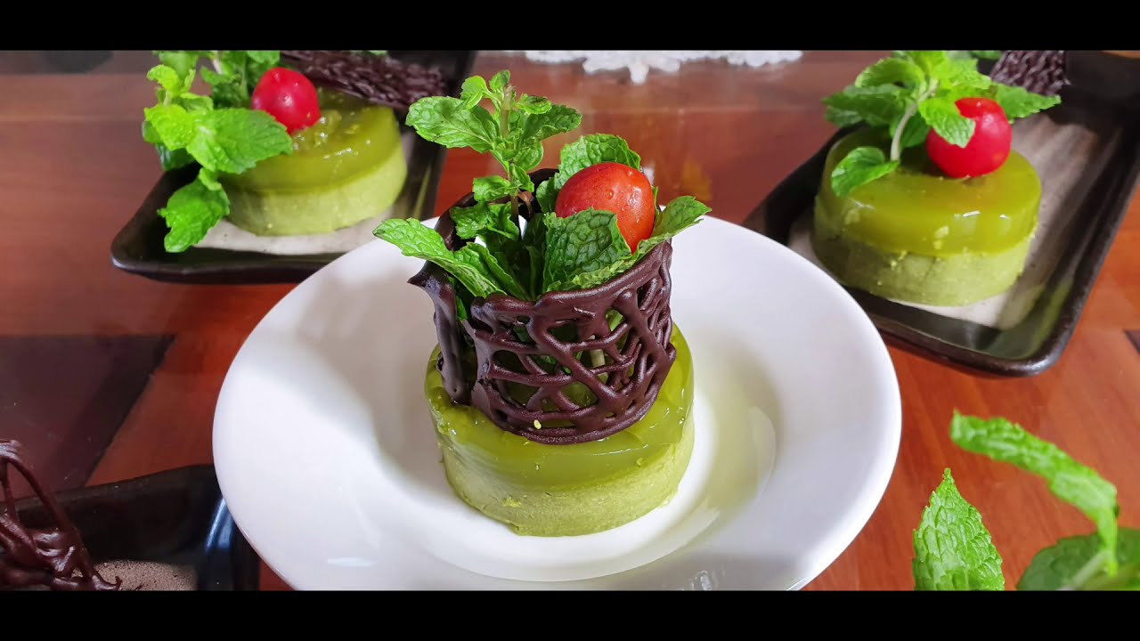 Cách tạo lưới socola đơn giản cho đồ tráng miệng – How to make simple chocolate nests